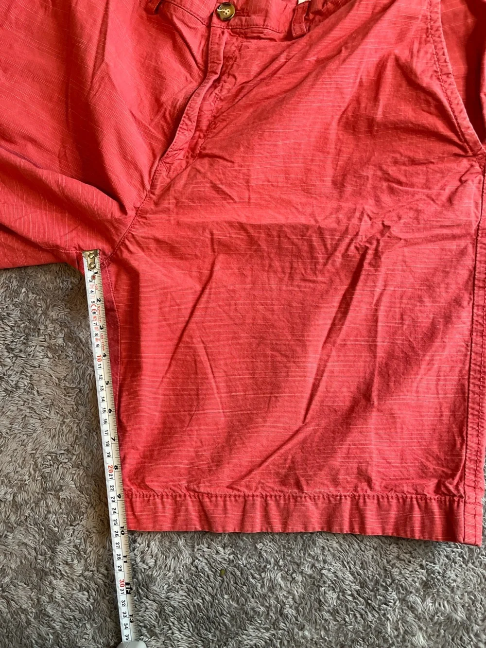 Tommy Hilfiger Men's 10” Red Flat Front Chino Shorts